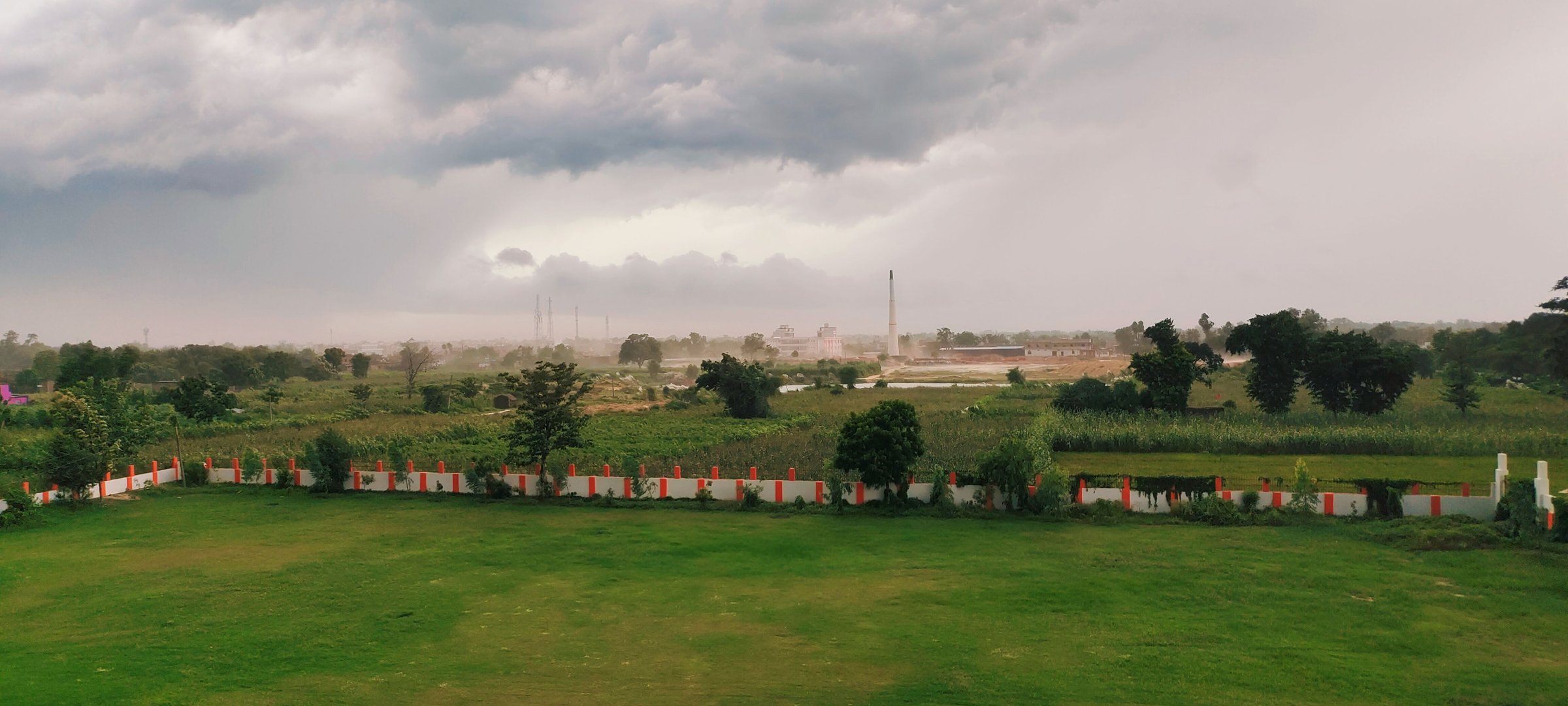 Aerial view of the Gopal ji Mahavidyalaya campus, Reoti, Ballia